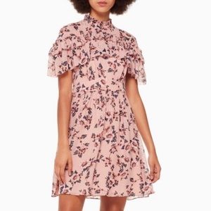 NWT KATE SPADE Faded Peony Rose Silk Flutter Dress